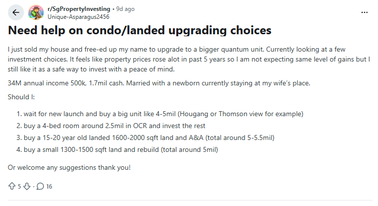 Should A $500K-Income Buyer With $1.7M Cash Take The $4.5M Hougang Launch — Or An Old D19 Freehold Terrace?