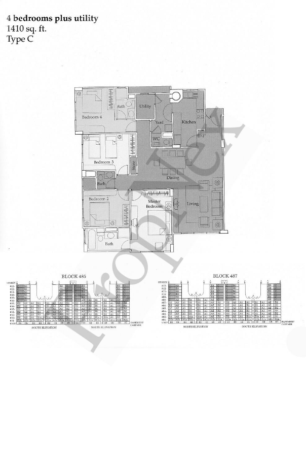 Castle Green 4BR Type C floor plan