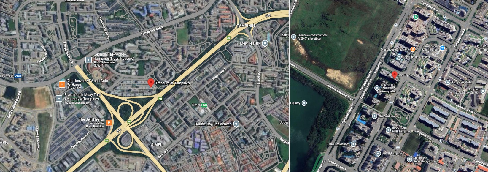 Treasure at Tampines and The Tapestry newer Tampines 3-bedder condos with modern facilities in District 18